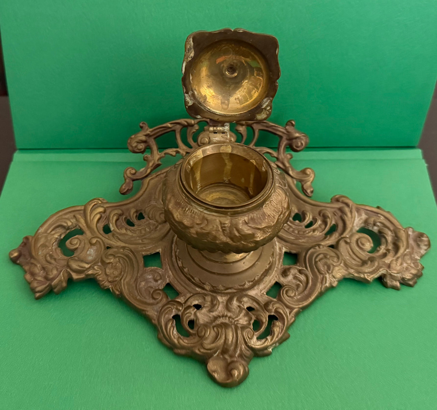 Large Victorian Inkwell from '69 UK Trip - w/2 London Photos Personally Autographed to YOU by Mark Lindsay